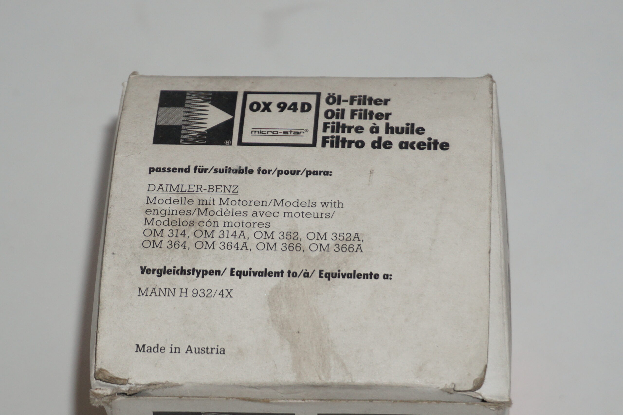 Filtro olio Knecht OX 94 D - immagine 2