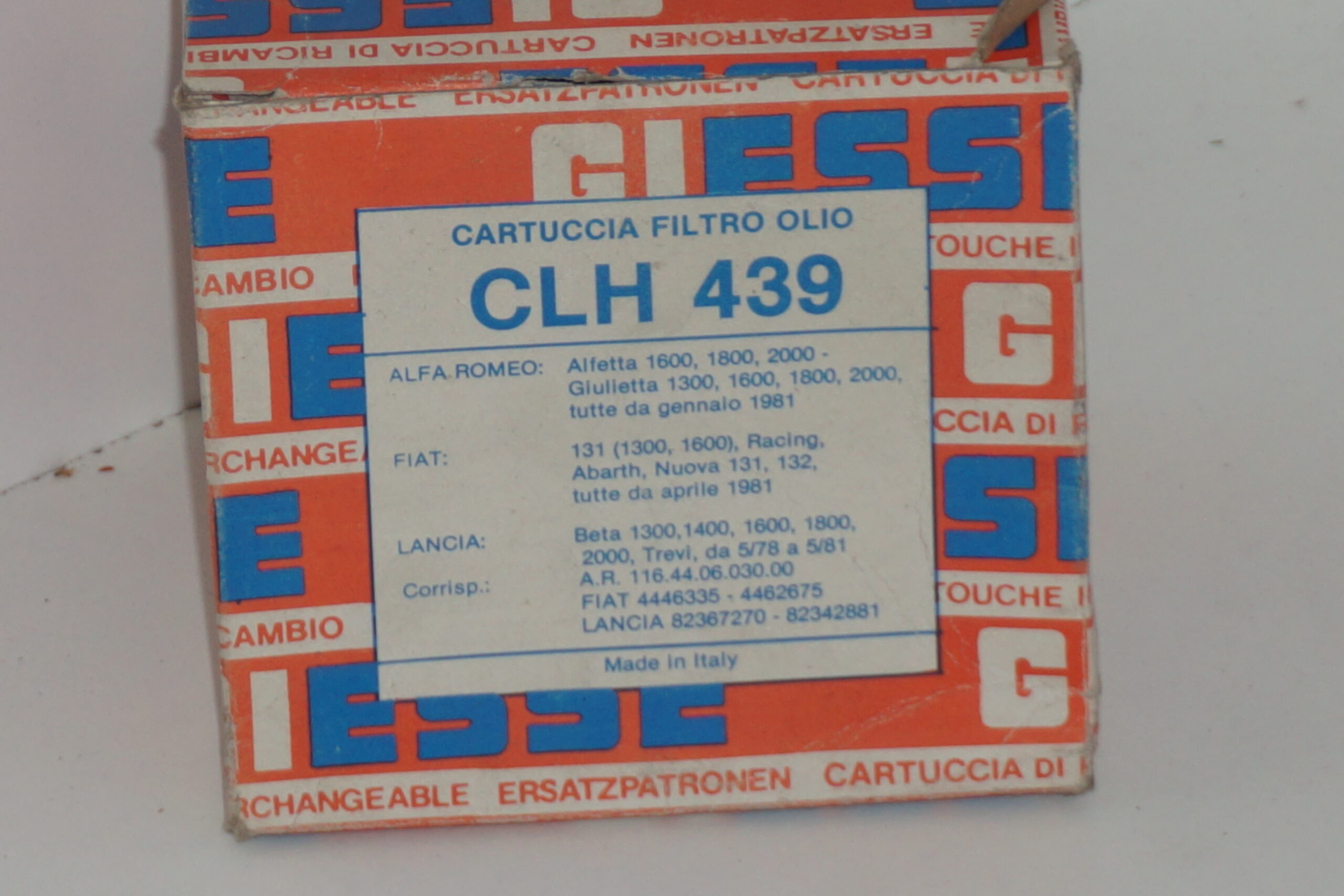 Filtro olio Giesse CLH 439 - immagine 2